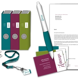 Geschäftsausstattung, Giveaways für jk design