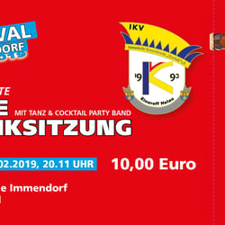 Eintrittskarte Karnevalsverein Ko.-Immendorf Prunksitzung