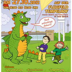 Illustriertes Plakat – Drachenfest