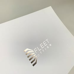 fleet – Broschüre zur Büroimmobilie – Titel Kaltfolie