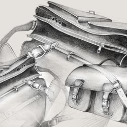 Monochrom / Ledertasche