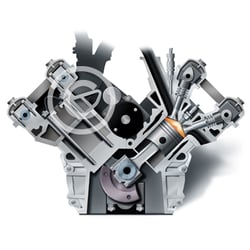 V-8-Motor Schnitt