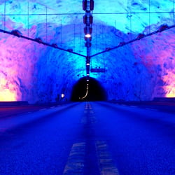Der Lærdalstunnel in Norwegen ist mit 24,51 km der längste Straßentunnel der Welt
