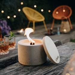 Betonfeuer Gartenlicht