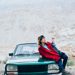 Portrait of an Israelian girl at the dead sea