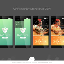 Wireframes/Layouts MusicApp (2017)