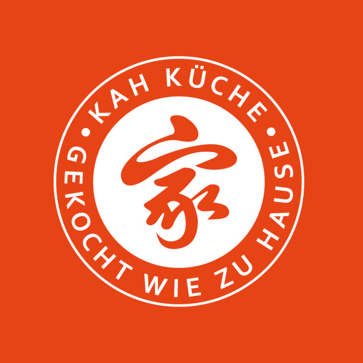 Logo „Kah Küche“ („Kah“ bedeutet auf chinesisch „Zuhause“)