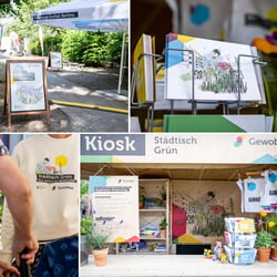 Gewobag Wohnungsbau-Aktiengesellschaft Berlin Pool an Illustrationen für Aktion Städtisch Grün. Mehr Natur in der Nachbarschaft