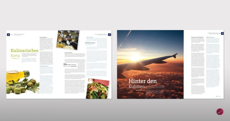Bordmagazin Layout