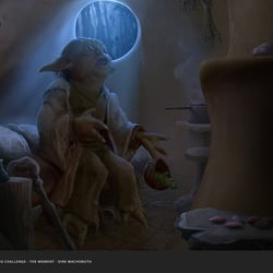 Yoda feels a great Disturbance in the Force
