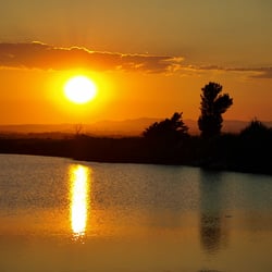 Sonnenuntergang über Etang du Grec in Palavas les Flots