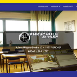 Webseite Fahrschule allroad Erkner