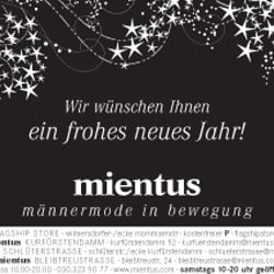 Mientus Herrenausstatter / Anzeige Berliner Morgenpost