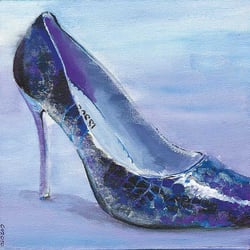 Schuh blau 1