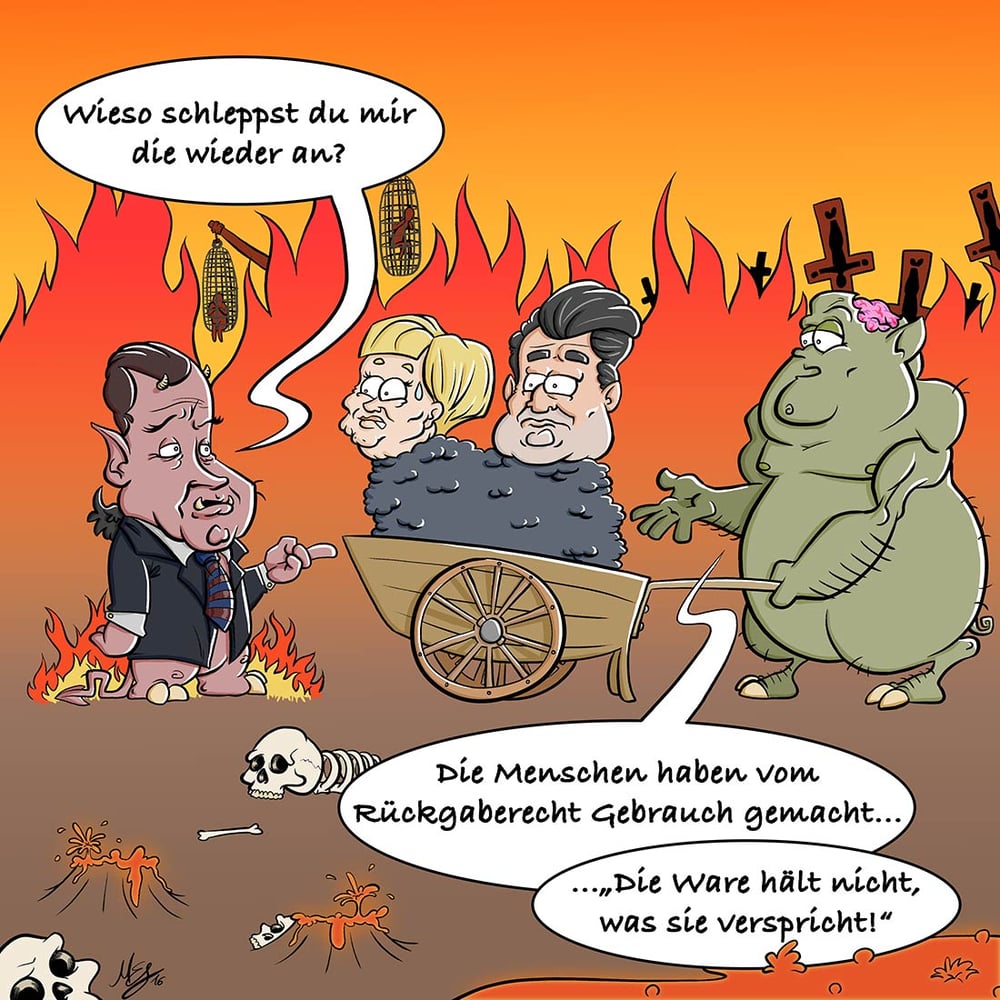 Karikatur: Back to Hell