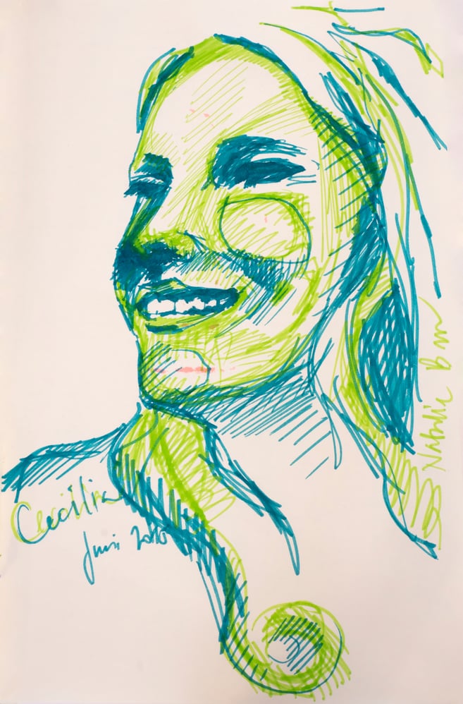 Filzstift auf Papier