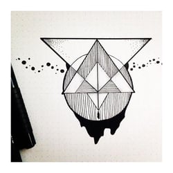 Geometrisches Freihand Zeichnen