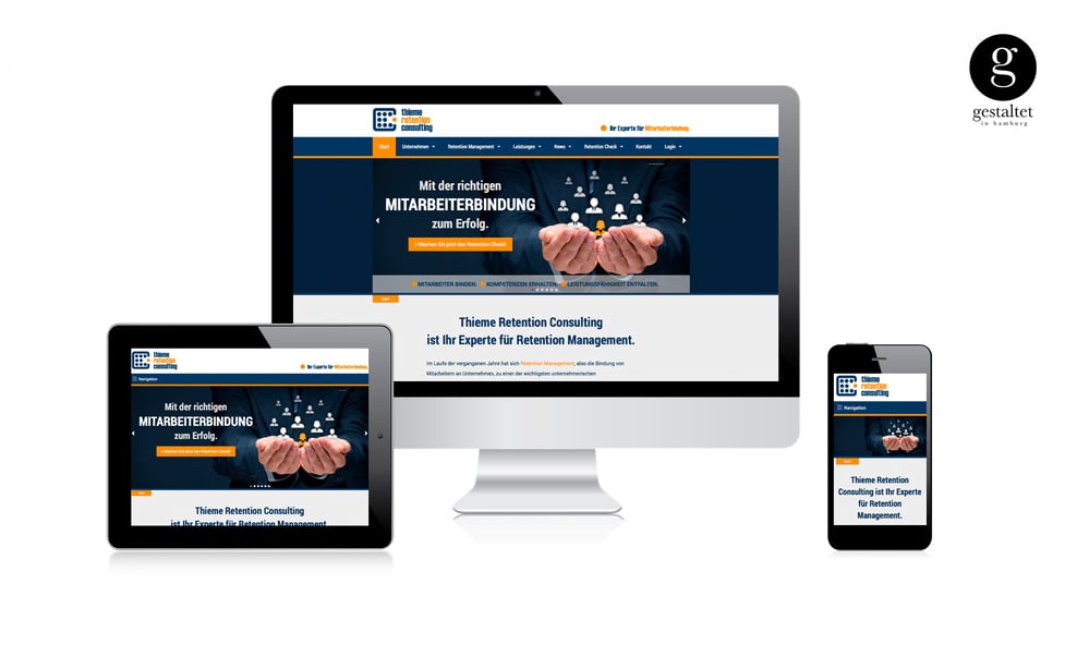 Webdesign | Thieme Retention Consulting, 2014