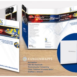 Relaunche des alten CIs mit Keyvisual, Claime, hier am Beispiel der Kundenmappe