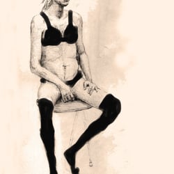 junger Mann sepia