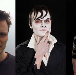 Halloween/Karneval/Motto – Johnny Depp (Dark Shadows) Kopie + Mann mit Glatze