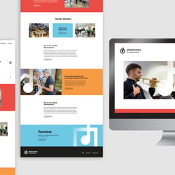 CI für die Musikschule Hockenheim – Webseite Look & Feel