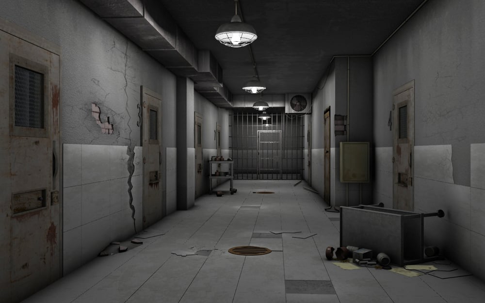 Zellenflur im Point & Click Adventure Dagon