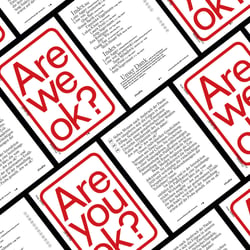 Are you ok? Are we ok? HfK Bremen Master Studio Publikation Flyer