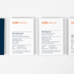 VDM Metals  Visitenkarten