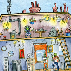 Wimmelbild-Detail