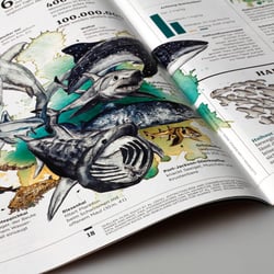 Hai-Illustrationen für das ARTE Magazin