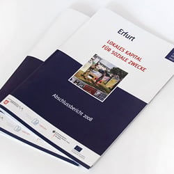 Programm »Lokales Kapital für Soziale Zwecke« in Erfurt, Broschüre. // Illustrator, InDesign, Photoshop