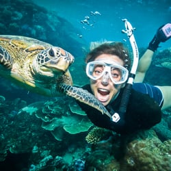 Underwater Wide Angle Portrait Photography