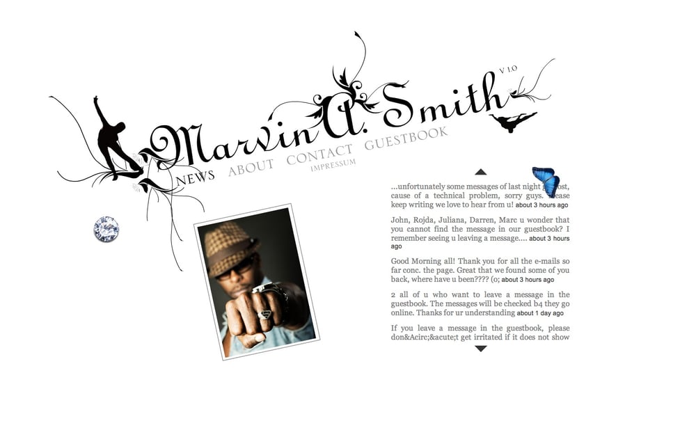 Screenshot www.marvin-a-smith.com