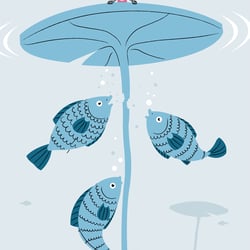 Däumelinchen und die Fische