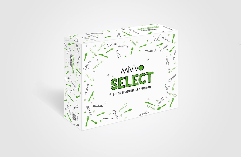 Verpackung für ein Besteckservice