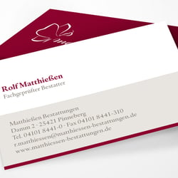 Matthießen Bestattungen – Visitenkarten