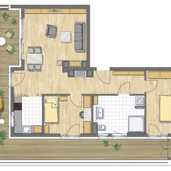 Grundriss-Illustration – Designstudio Reiter – Augsburg