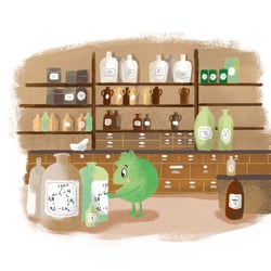 Kloros Kinderbuchillustration für Bilderbuch