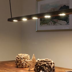 Designer Esstischlampe aus Treibholz, mit LED-Beleuchtung