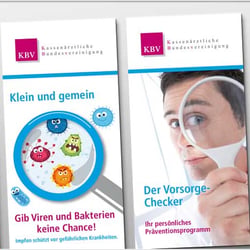 Flyertitel für KBV-Kampagnen