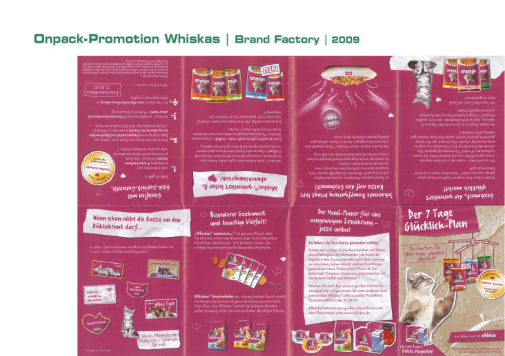 Onpack-Promotion Whiskas: 7-Tage-Leckerplan