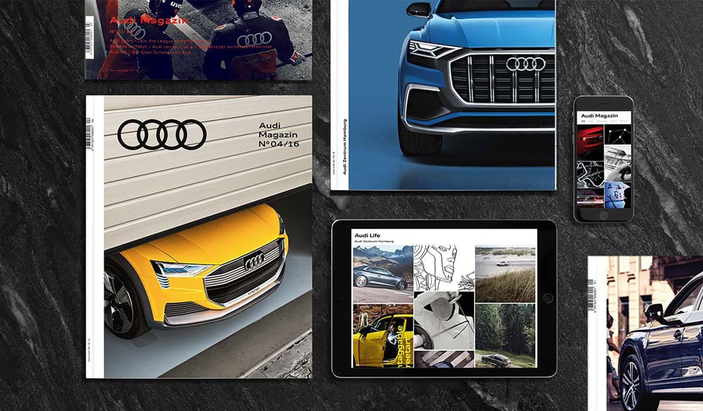 Art Direktionelle Betreuung des Audi Magazins – Print & digitale Verlängerung  (copyright: Audi AG)