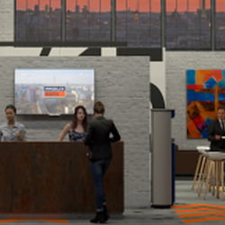 Urbaner Messestand