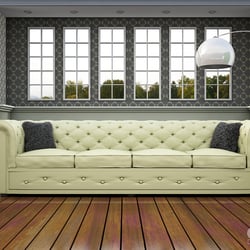Chesterfield Couch | Creme-Gelb