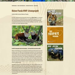 Screenshot – Textbeispiel Artenschutz Roter Panda Tierpark Berlin