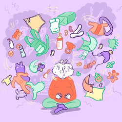 Welcome Baby – Editorial Illustration für den Solidarität Podcast