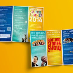 Corporate Design, Event-Branding, Marketing und Film für den Dorstener Kultursommer – Beispiel: Flyer