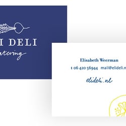 Eli Deli Visitenkarte — close up