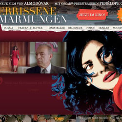 Flash-Webseite für den Film „Zerrissene Umarmungen“